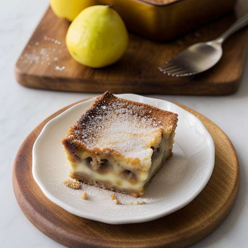 Pear Bread Pudding With Cream Cheese (6 PTS recipe image
