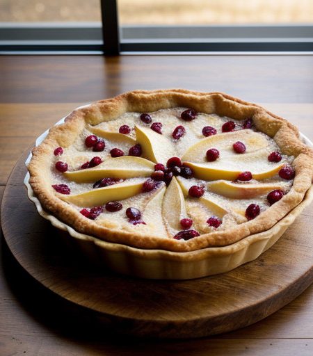 Pear & Cranberry Tart recipe image