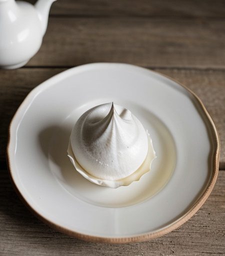 Pear Sorbet in Meringue Shells recipe image