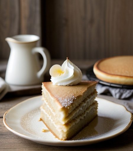 Pear and Vanilla Upside Down Pancake recipe image