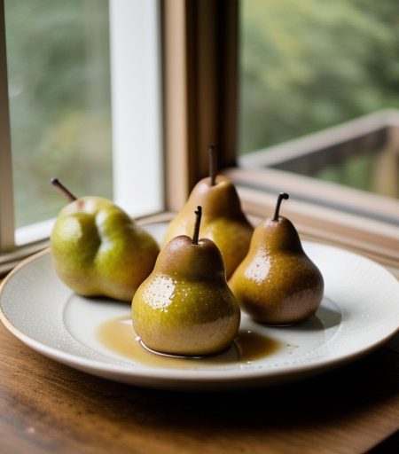 Pears Glazed With Maple Syrup - Martha Stewar recipe image