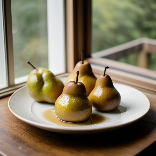 Pears Glazed With Maple Syrup - Martha Stewar recipe image