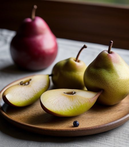 Pears With Bilberries recipe image
