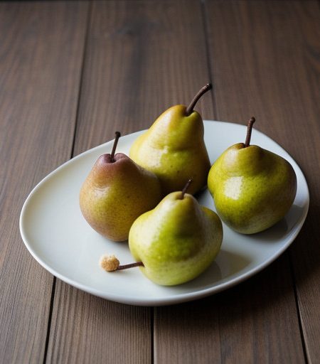 Pears With Spicy Lime~ Chile & Peanut Chutn recipe image