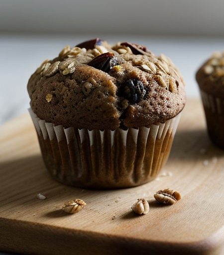 Pecan Butter & Oatmeal Trail Muffins recipe image