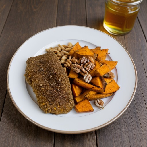 Pecan Catfish and Sweet Potato Chips recipe image