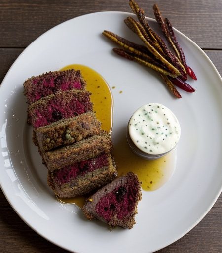 Pecan-Crusted Tenderloin With Warm Cranberry-Jalapeno Sau recipe image