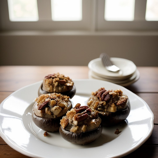 Pecan Stuffed Mushrooms recipe image