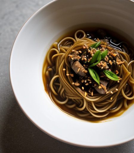 Peking Style Noodles With Bean Sauce and Mixed Garnish recipe image