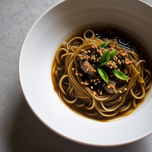 Peking Style Noodles With Bean Sauce and Mixed Garnish recipe image
