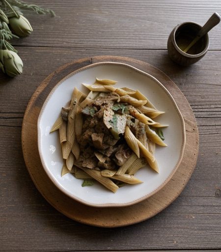 Penne With Artichokes recipe image