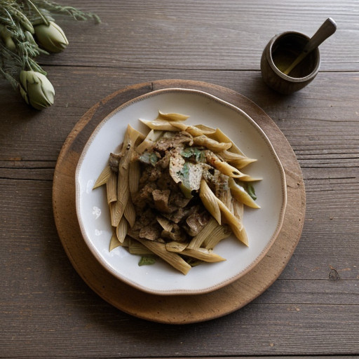 Penne With Artichokes recipe image