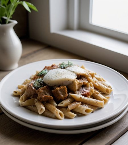 Penne With Chicken Alla Vodka recipe image