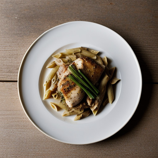 Penne With Leeks & Chicken recipe image