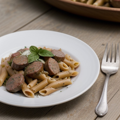 Penne With Peppers & Sausage recipe image