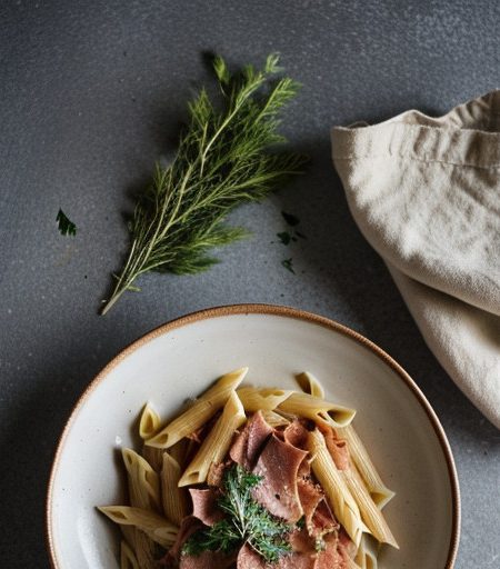 Penne With Prosciutto & Vodka Sauce recipe image