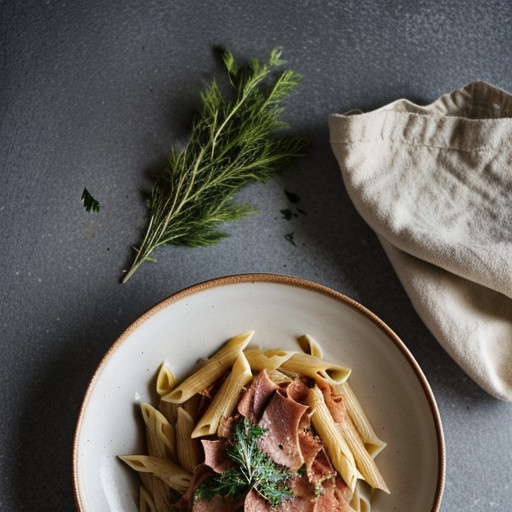 Penne With Prosciutto & Vodka Sauce recipe image