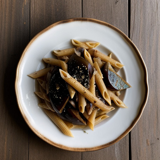 Penne With Provencal Eggplant & Sweet Peppe recipe image