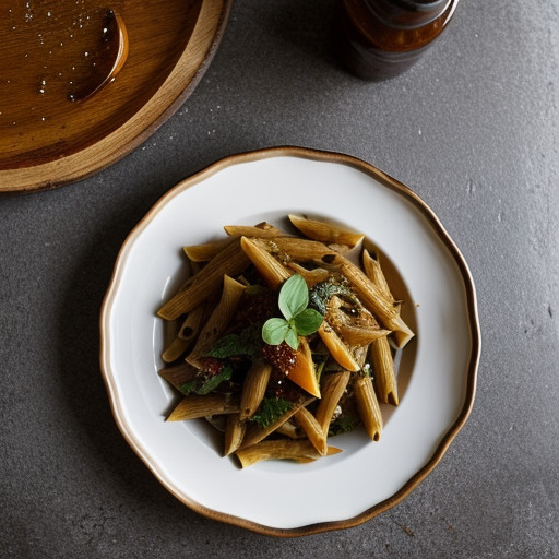 Penne With Provencal Eggplant and Sweet Peppers recipe image