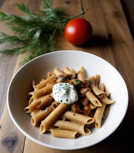 Penne With Vodka & Spicy Tomato-Cream Sauce recipe image