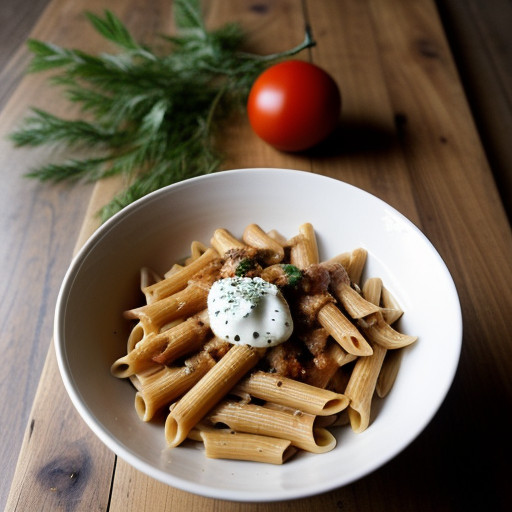 Penne With Vodka & Spicy Tomato-Cream Sauce recipe image