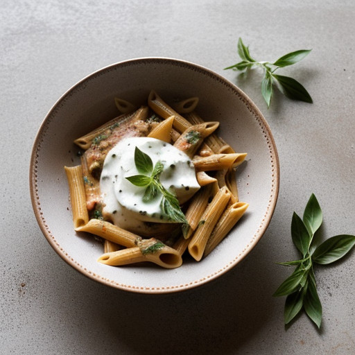 Penne With Vodka & Tomato Cream Sauce recipe image