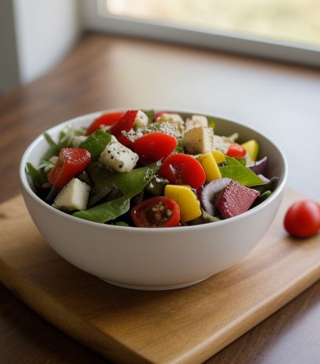 Pepper & Bread Salad recipe image