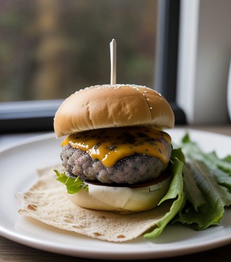 Pepper Cheese-Stuffed Burgers recipe image