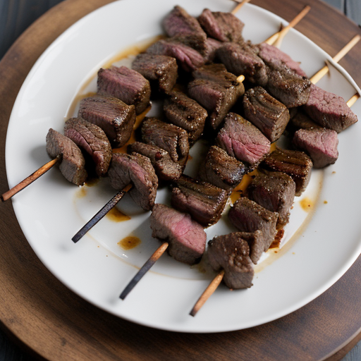Peppercorn Beef Kabobs recipe image