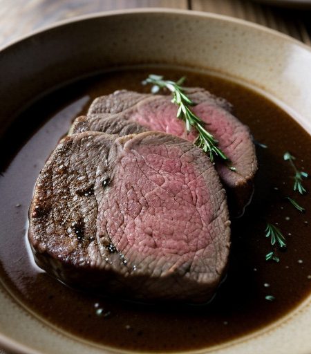 Peppercorn Steak With Sauce recipe image