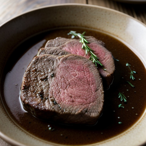 Peppercorn Steak With Sauce recipe image