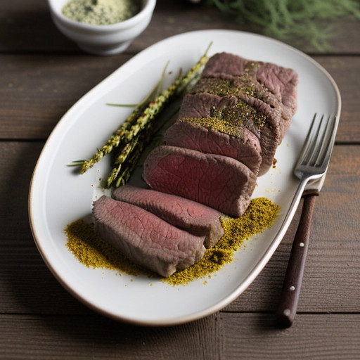 Peppered Beef Tenderloin With Horseradish Sau recipe image