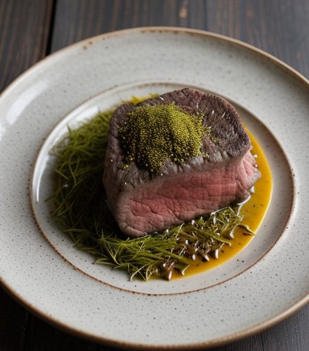 Peppered Beef Tenderloin With Horseradish Sau recipe image