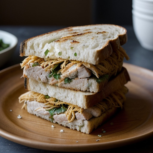 Peppered Chicken & Cilantro Sandwiches recipe image