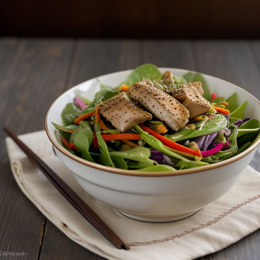 Peppered Chicken Stir-Fry Salad recipe image