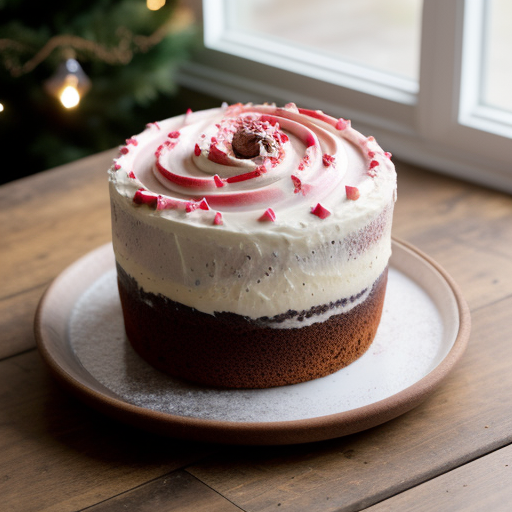 Peppermint Marble Angel Cake recipe image