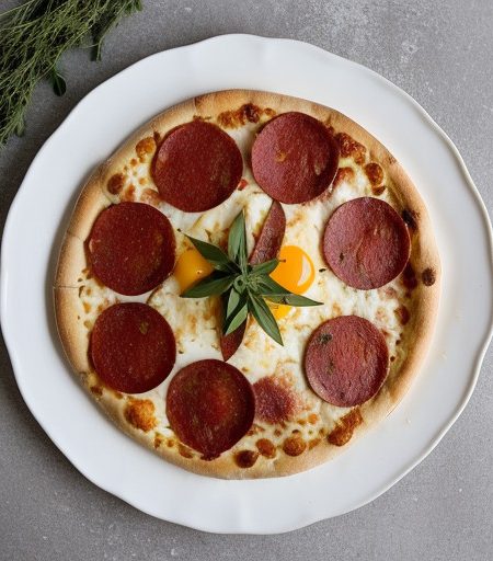 Pepperoni Mushroom Pizza recipe image