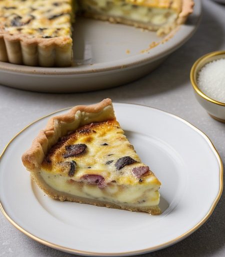 Pepperoni Onion Quiche recipe image