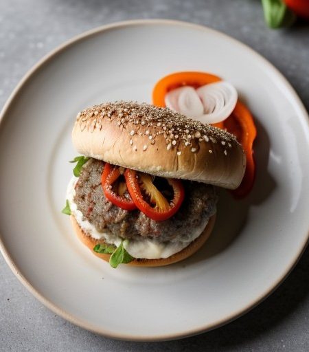 Pepperoni-Pizza Burgers recipe image