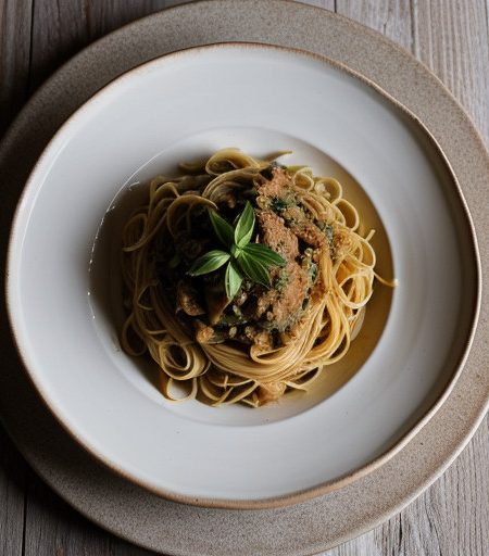 Peppery Portugese Pasta recipe image
