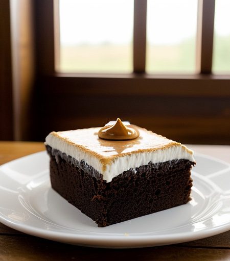 Pepsi-Cola Cake With Broiled Peanut Butter Frostin recipe image