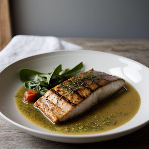 Pesce Spada in Salmoriglio (Swordfish in Olive Oil Sauce recipe image