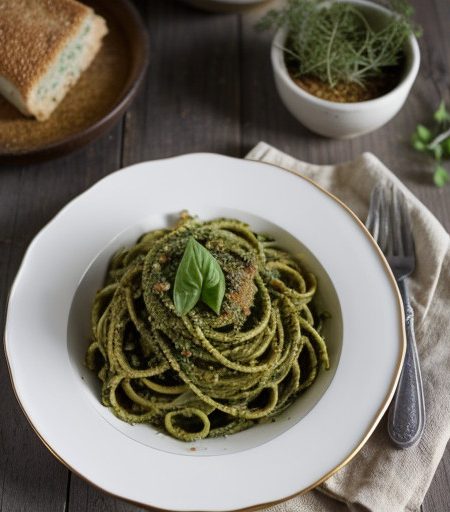 Pesto Carbonara recipe image
