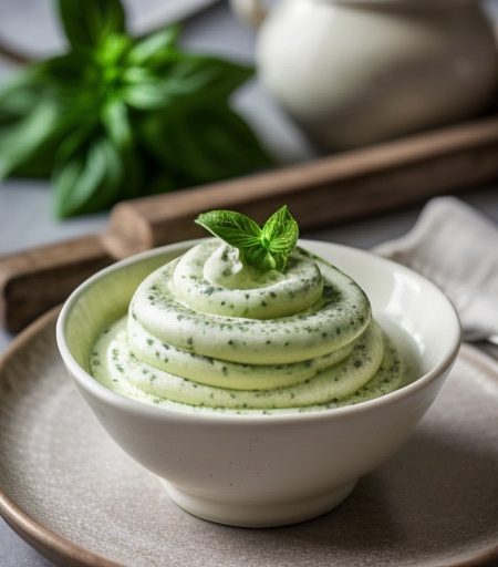 Pesto Chantilly Topping recipe image