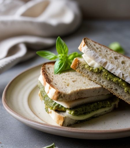 Pesto Hazelnut Club Sandwich recipe image