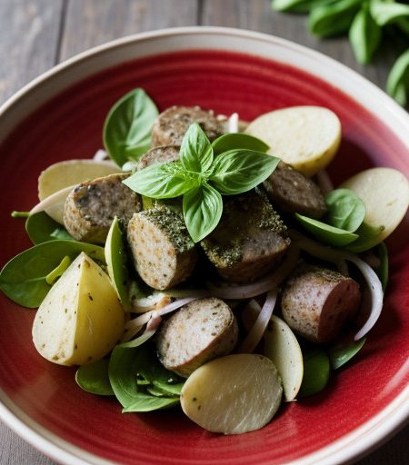 Pesto Potato-Sausage Salad recipe image
