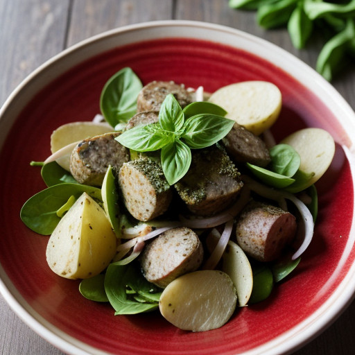 Pesto Potato-Sausage Salad recipe image
