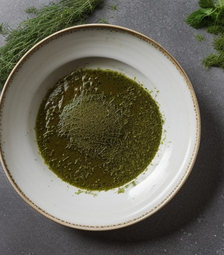 Pesto With Parsley, Dill and Basil Leaves recipe image