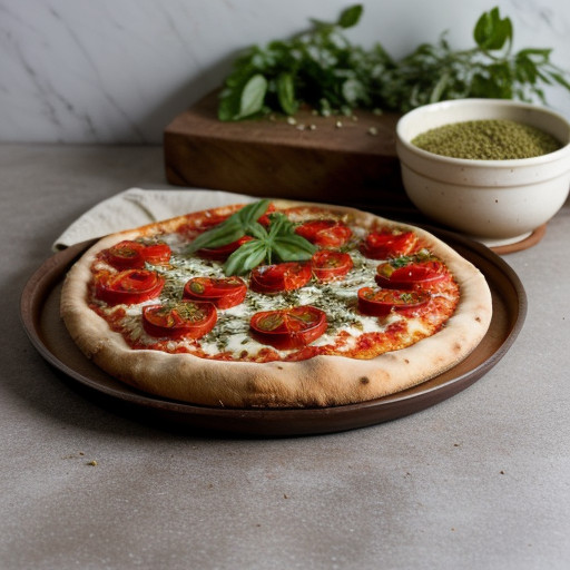 Pesto and Tomato Pizza recipe image