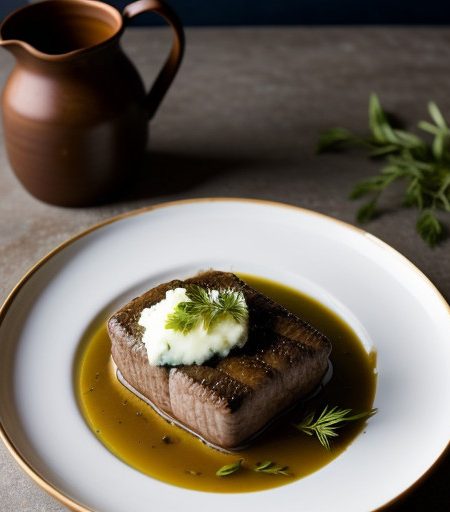 Petite Fillet of Beef With Maytag Blue Cheese Glacage recipe image